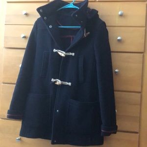 Topshop navy wool coat